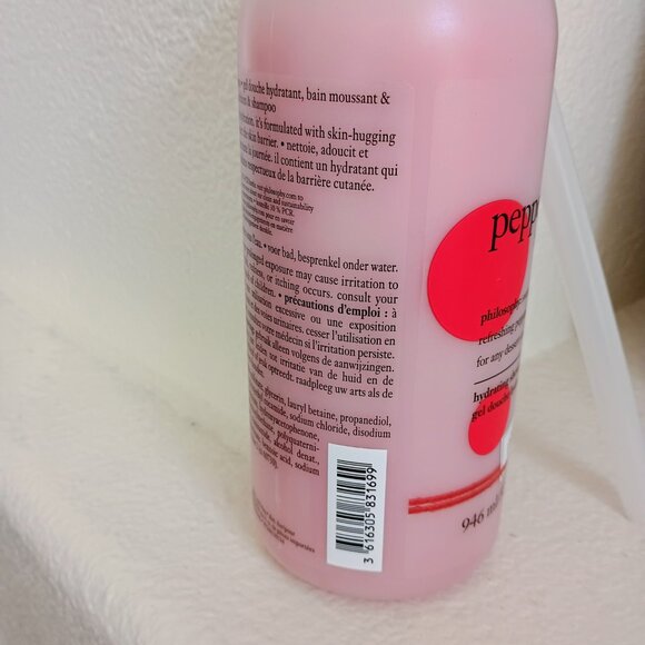 BNWT philosophy PEPPERMINT STICK HYDRATING SHOWER GEL JUMBO SIZE - Picture 3 of 3